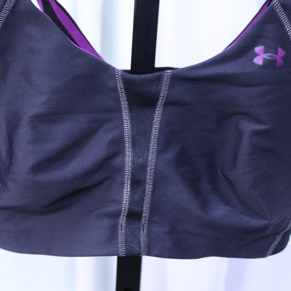 Under Armour Black and Purple Performance Bra - Picture 4 of 9